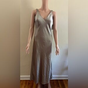 Elegant Silver Sleeveless Dress